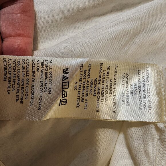 Free People Heartland mini dress NWT White Small missing one lace - Picture 6 of 15